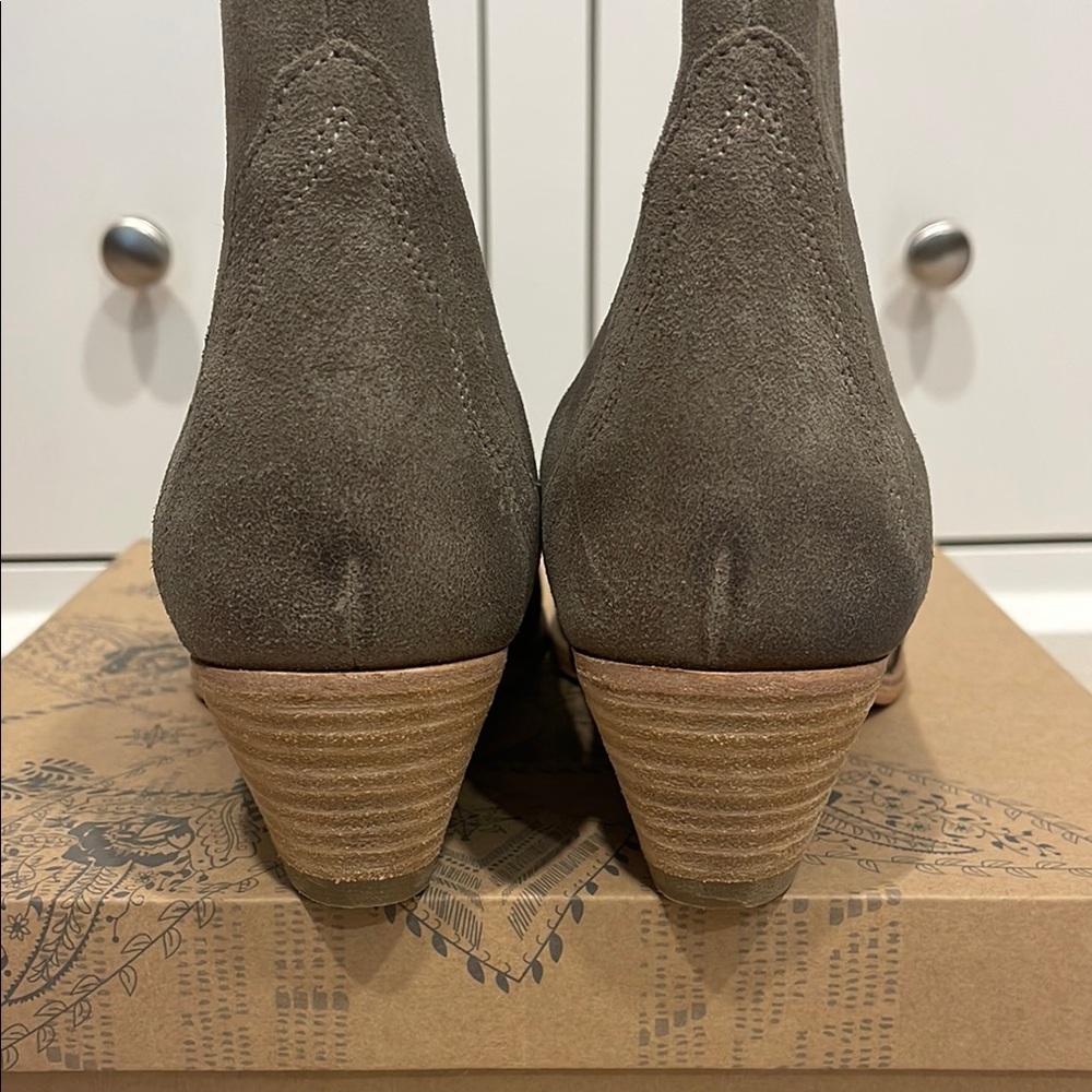 Free People Gray Suede Chelsea Ankle Booties - Picture 14 of 16